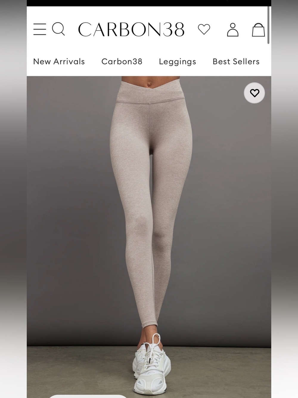 Carbon38 High-Waist Seamless Leggings in Heather Grey
